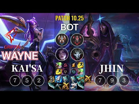 GRF Wayne Kai'Sa vs Jhin Bot - KR Patch 10.25