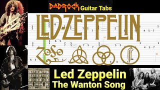 The Wanton Song - Led Zeppelin - Guitar + Bass TABS Lesson