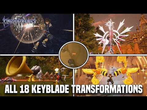 Kingdom Hearts 3 - All 18 Keyblade Transformations, Shot locks, Ultimate Moves & Unlock Requirements