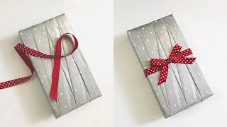 How to tie a bow with one sided ribbon on your gift box