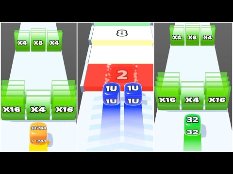 Jelly Run 2048 ULTIMATE Gameplay | 3 Shape Play Showdown! | 2 To 16f Race