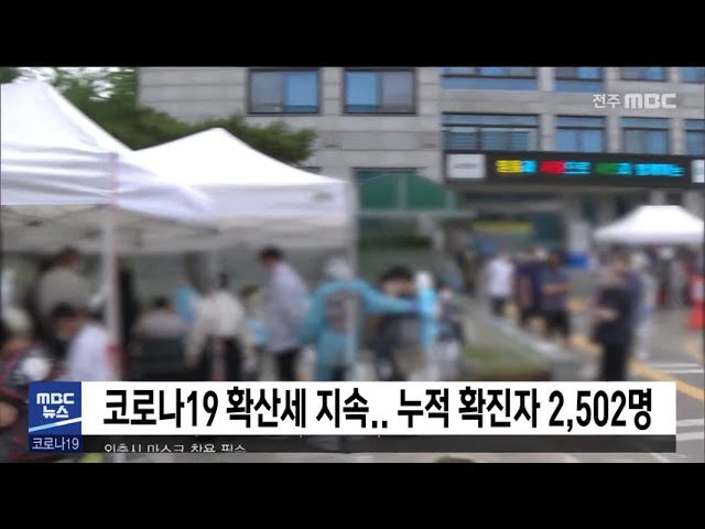 코로나19 확산세 지속.. 누적 확진자 2,502명