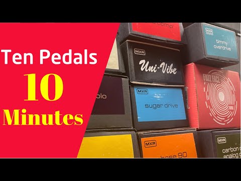 10 Dunlop / MXR Pedals in 10 Minutes - Phase 90, Dyna Comp, Uni-Vibe, FuzzFace, Carbon Copy, Trem...