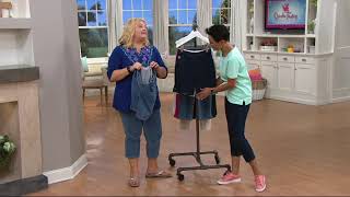 Quacker Factory DreamJeannes Pull-On Shorts with Sparkle Grommet on QVC