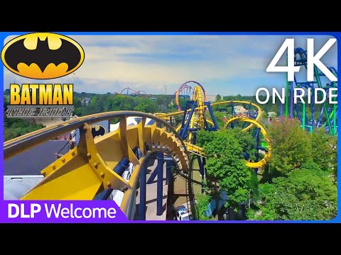 On-ride point of view of Batman The Ride