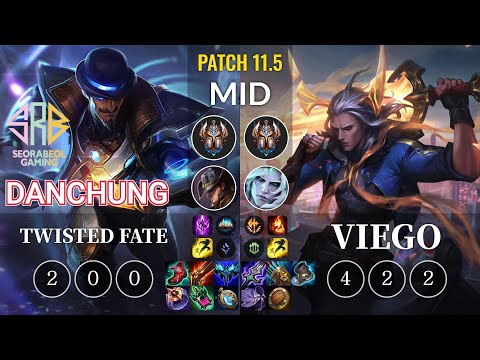 SRB Danchung Twisted Fate vs Viego Mid - KR Patch 11.5