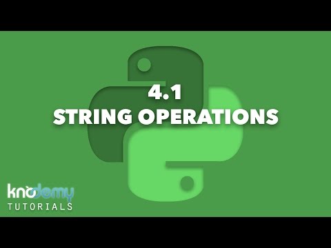 Learning Python 4 1 String Operations