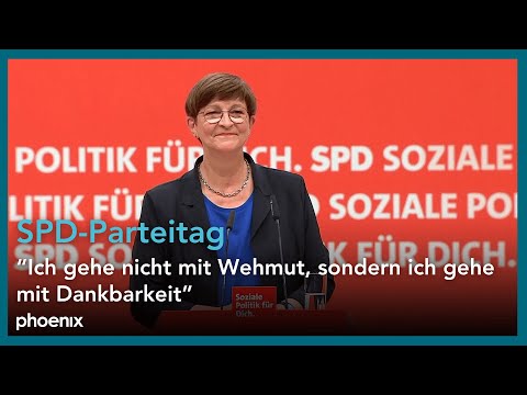 SPD-Parteitag: Abschlussrede der ehemaligen Parteivorsitzenden Saskia Esken