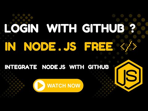 Node Js Login With Github Oauth Authentication Tutorial In Node Js Github Oauth Integration