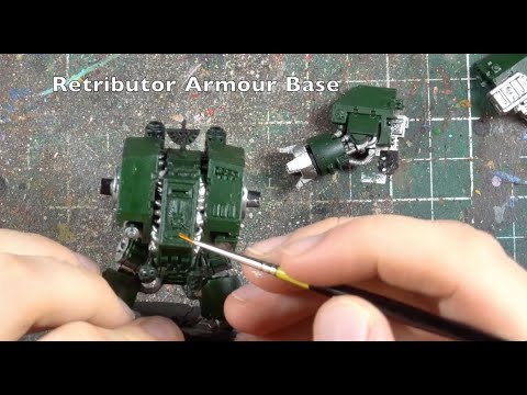 Warhammer 40K Painting Dark Angels Dreadnought