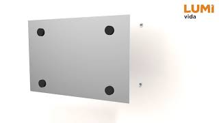 How to Install Magnetic Glass Wall-Mounted White Board Panel-WB04-2