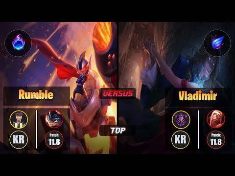 Untara RUMBLE (Top) [Arcane Comet] VS VLADIMIR - Master KR Patch 11.8