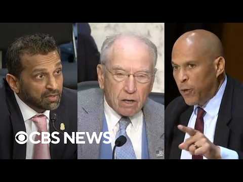 Watch: Booker clashes with Patel, Grassley during Senate hearing