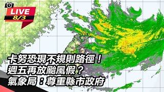 卡努恐現不規則路徑！週五再放颱風假？氣象局：尊重縣市政府