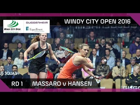 Squash: Massaro v Hansen - Windy City Open 2016 - Women's Rd 1 Highlights