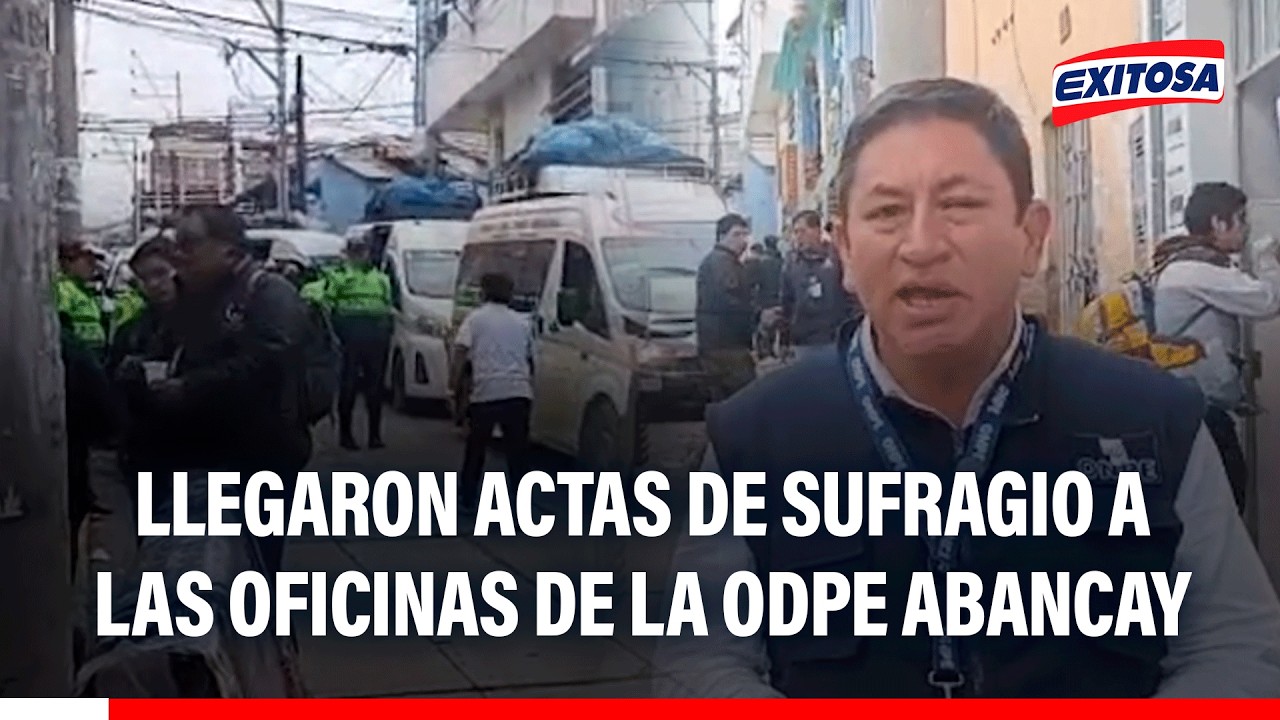 🔴🔵 Apurímac: Llegaron actas de sufragio a las oficinas de la ODPE Abancay