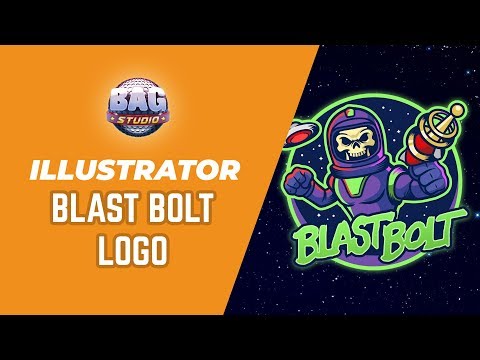 Astronaut Skull Speedart Vector Logo in Illustrator