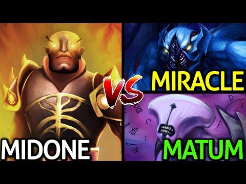 Miracle- ft Matumbaman VS MidOne Dota 2 | TryHard Mode Against 2 Ti Winner