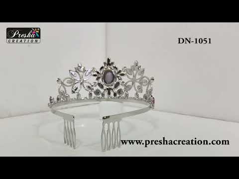 Pink brass peagent delicated tiara, size: 3