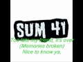 sum 41 - this is goodbye (lyrics) 