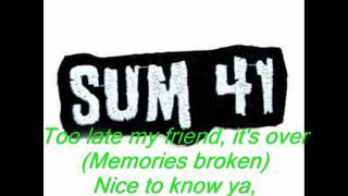 sum 41 - this is goodbye (lyrics)