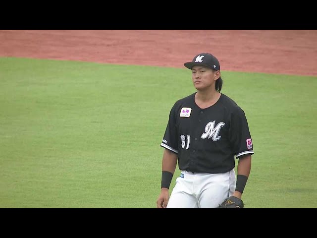 【ファーム】攻守に躍動!! マリーンズ・山本大斗 ライナー性の当たりをスライディングキャッチ!!  2023年6月27日 北海道日本ハムファイターズ 対 千葉ロッテマリーンズ