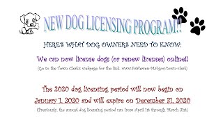 Dog License Procedures 2020