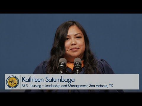 WGU 2019 Anaheim Masters's Commencement - Graduate Speaker Kathleen Satumbaga