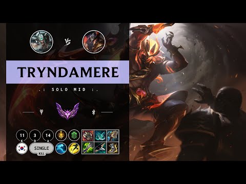 Tryndamere Mid vs Twisted Fate - KR Master Patch 14.9