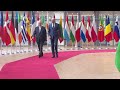 Palestinian PM Mohammad Mustafa meets with European Council President Charles Michel in Brussels - Video