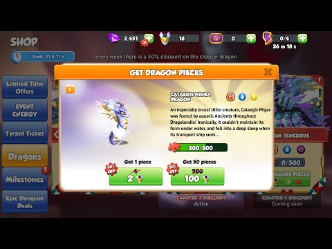 How many pieces of Cataegis Migra Dragon do you have? - Dragon Mania Legends