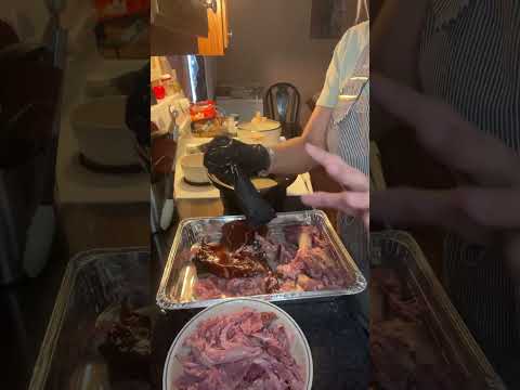 Delicious crockpot pulled ham!