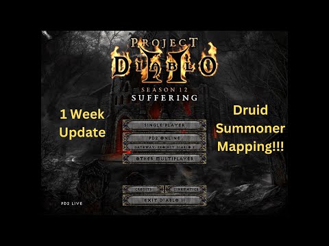 Pd2 S12 1 Week Update - My Druid Summoner Mapping Guide/Showcase!