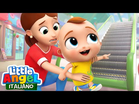 Giornata al Centro Commerciale🍦👨‍👩‍👧‍👦Cartoni Animati con Gianni Piccino -Little Angel Italiano