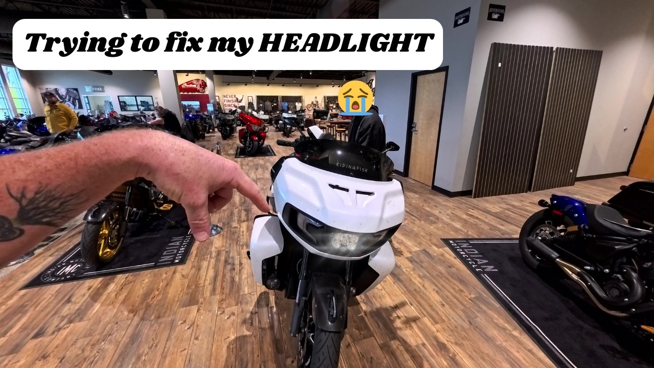 Headlight Fixing on @Indian_Motorcycle | @rydeculture
