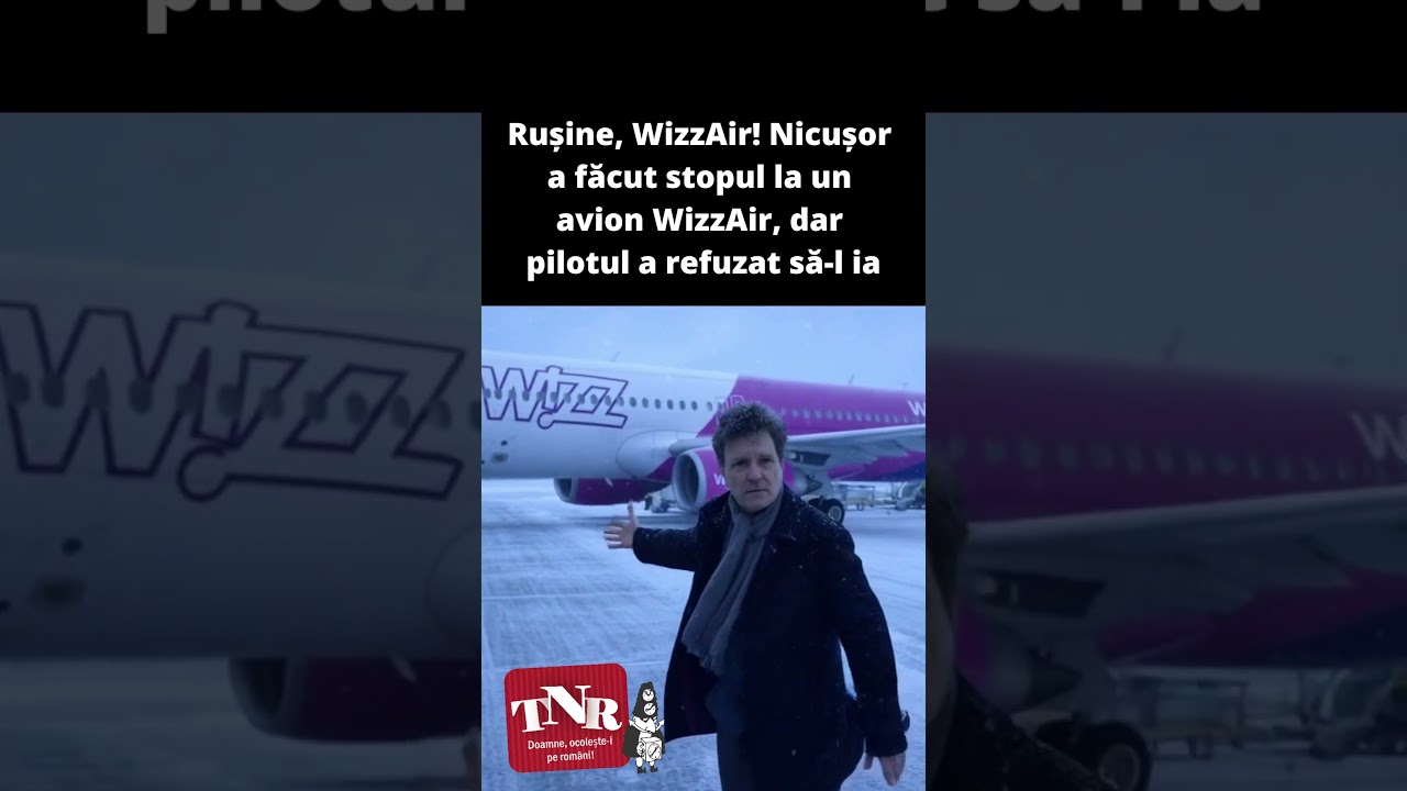 Rușine, WizzAir! Nicușor a făcut stopul la un avion WizzAir, dar pilotul a refuzat să-l ia