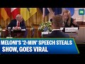 Giorgia Meloni Speech LIVE Meloni Shocks Everyone At Trump S White Something Has Changed N18G