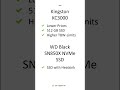 Kingston KC3000 Vs WD Black SN850X NVMe SSD Comparison Differences Pros And Cons Shorts