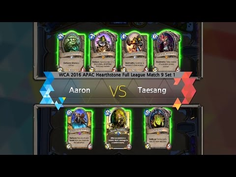 [ Aaron vs Taesang ] WCA 2016 APAC Hearthstone Full League Match 9 160418 (ENG)
