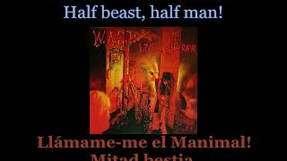 W.A.S.P. - The Manimal - Lyrics / Subtitulos en español (Nwobhm) Traducida