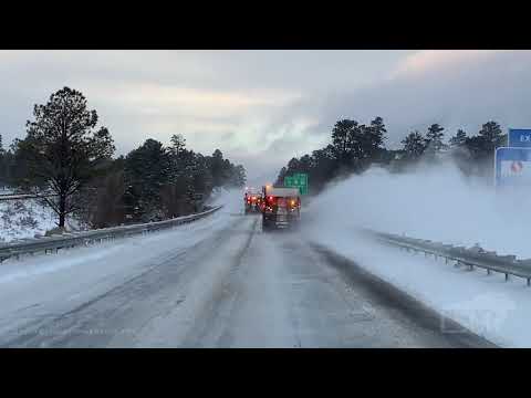 01-25-2021 Flagstaff, AZ - Triple Plowing I-40 and Sunset