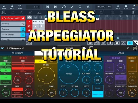 BLEASS Arpeggiator - AUv3 - Standalone & MIDI FX - Tutorial for the iPad