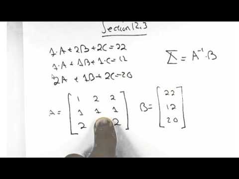 Mat 1150 Section 12.3 Setting up systems of equations