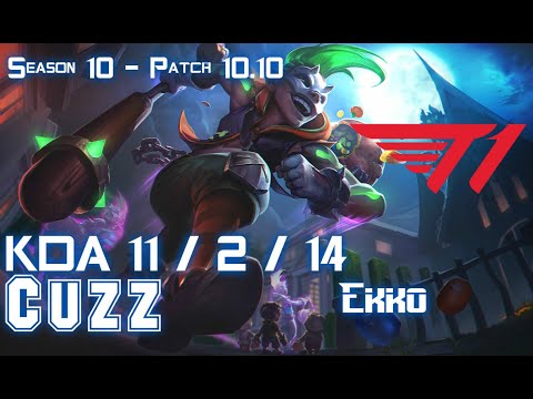 T1 Cuzz EKKO vs TRUNDLE Jungle - Patch 10.10 KR Ranked