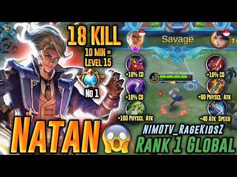 Savage!! 18 Kills 100% Broken Damage  – Top Global Natan by NIMOTV_RageKidsZ – MLBB