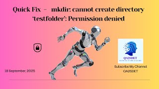 Linux | Quick Fix  -   mkdir: cannot create directory ‘testfolder’: Permission denied