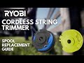 How To RYOBI Cordless String Trimmer Spool Replacement