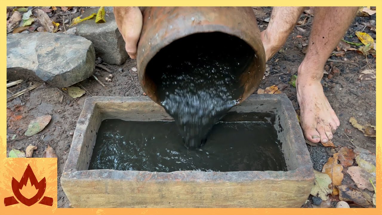 Primitive Technology: Iron Bacteria Cement (no fire/water insoluble)