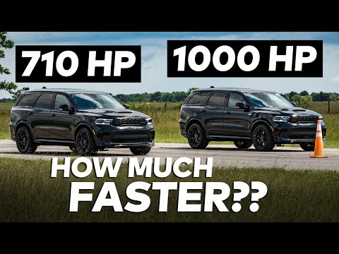 1000 HP Hellcat Durango vs 710 HP Hellcat Durango // DRAG RACE COMPARISON!