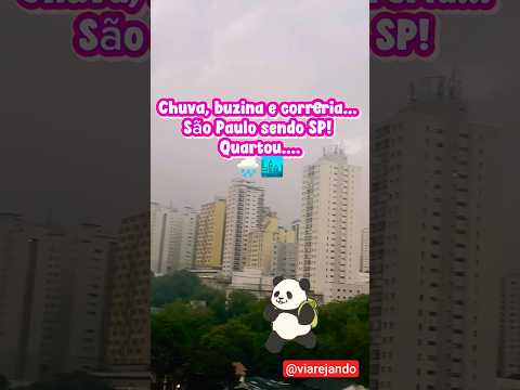 São Paulo acordou assim… muita chuva e aquela vibe cinza que a gente ama ou odeia 🌧️☕